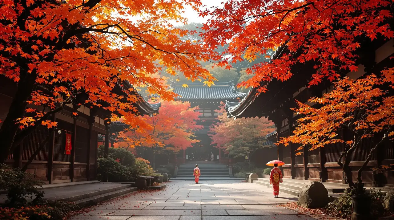 京都四季：樱花与红叶的诗意